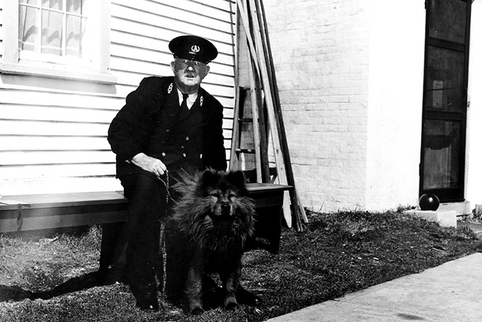 A Keeper and his canine companion