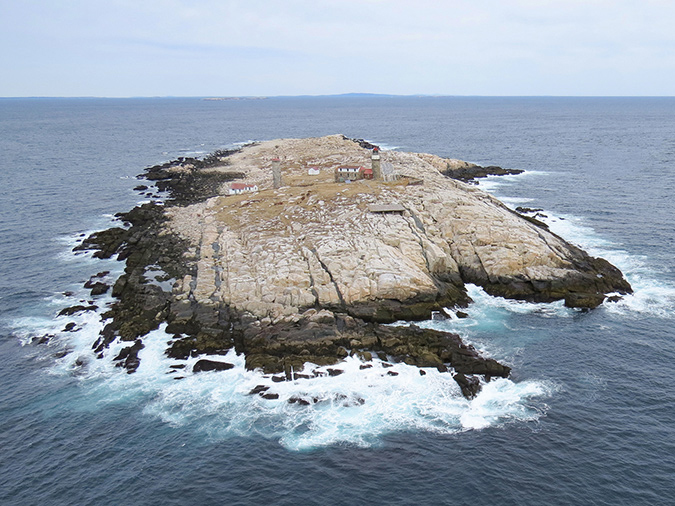 Aerial view of Matinicus Rock