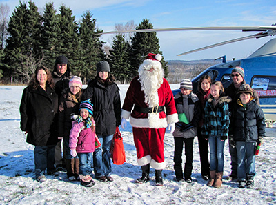 Cole family with Flying Santa