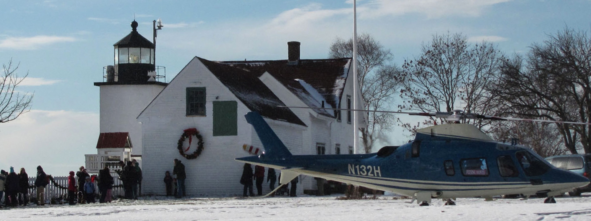 Recalling a Flying Santa Visit to Fort Point Light